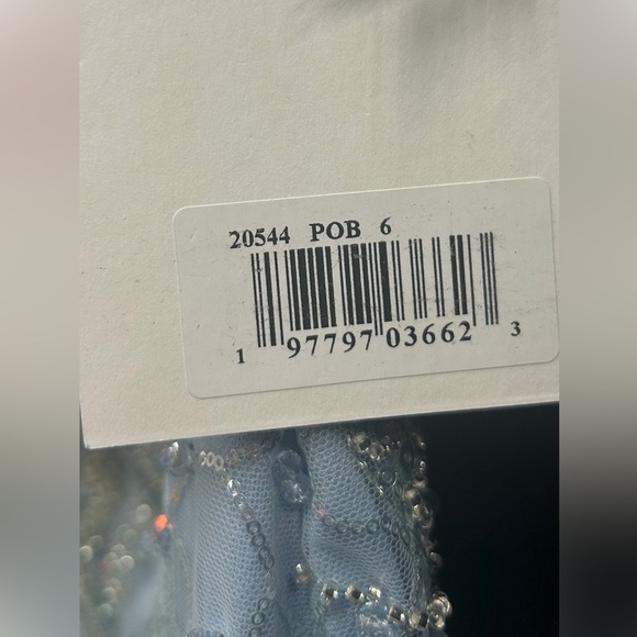 MAC DUGGAL 20544 NWT Blue Strapless Embellished Trumpet Gown - Picture 8 of 8